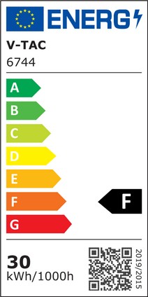 30W(2510lM) LED-strålkastare, V-TAC, IP65, svart, neutralvitt ljus 4000K