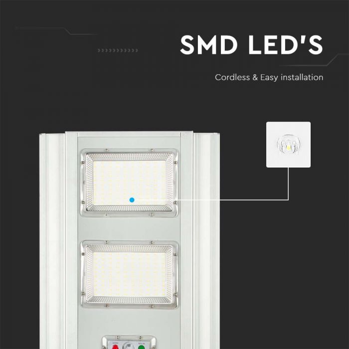 33W (2300Lm) 3,2V LED Solar Street Light, IP65, V-TAC, neutralt vitt ljus 4000K