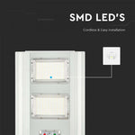33W (2300Lm) 3.2V LED päikesepaneelide tänavavalgustus, IP65, V-TAC, 6400K külmvalge valgus