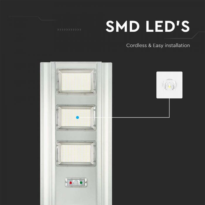 40W(3500Lm) 3.2V LED solārais ielu gaismeklis, V-TAC, IP65, neitrāli balta gaisma 4000K