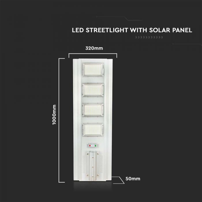 50W(4300Lm) 3.2V LED солнечный уличный светильник, V-TAC, IP65, нейтральный белый 4000K