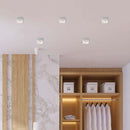 GU10 infälld ram/armatur för gipsskivor, kvadratisk, vit, 80x80x50mm, infälld. Storlek: 5 mm 85x85mm, V-TAC