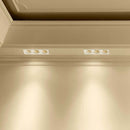 GU10 infälld gipsram/armatur för 3 glödlampor, kvadratisk, vit, 280x100x40mm, infälld. storlek 285x105mm, V-TAC