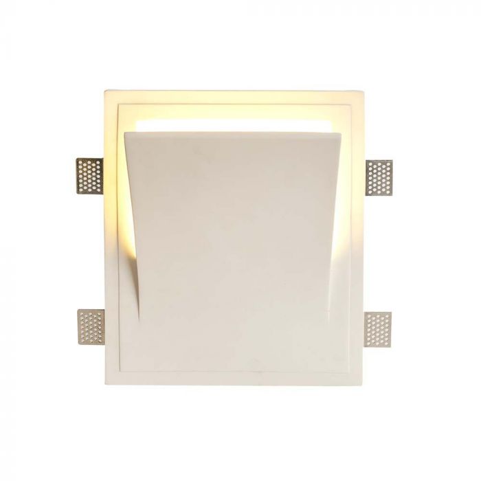 E14 (ei kuulu komplekti) süvistatud kipsplaadiraam/valgusti, nelinurkne, valge, IP20, V-TAC