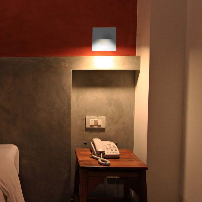 G9 recessed plasterboard frame/fixture, square, white, 400x400x65mm, recessed size: 3.5 x 4.5 mm 405x405mm, V-TAC