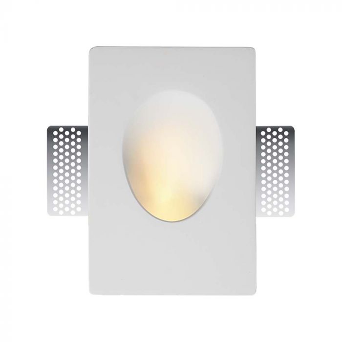 GU10 iebūvējams ģipša karkass/armatūra, kvadrāta formas, balts, IP20, V-TAC