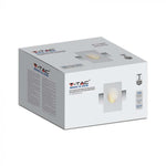 GU10 recessed plasterboard frame/fixture, square, white, 180x120x70mm, recessed. Size: 5 x 180 x 180 mm. 185x125mm, V-TAC