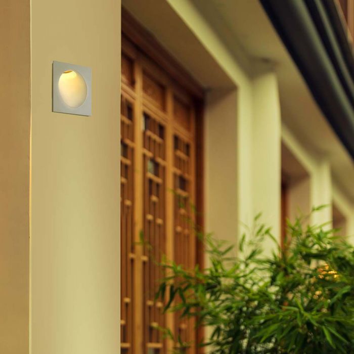 GU10 встраиваемый в гипсокартон, квадратный, белый, 120x120x60 мм, встраиваемый. Размер: 120 x 120 x 120 мм 125x125 мм, V-TAC