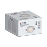 GU10 recessed plasterboard frame/fixture, square, white, 120x120x60mm, recessed. Size: 120 x 120 x 120 mm 125x125mm, V-TAC