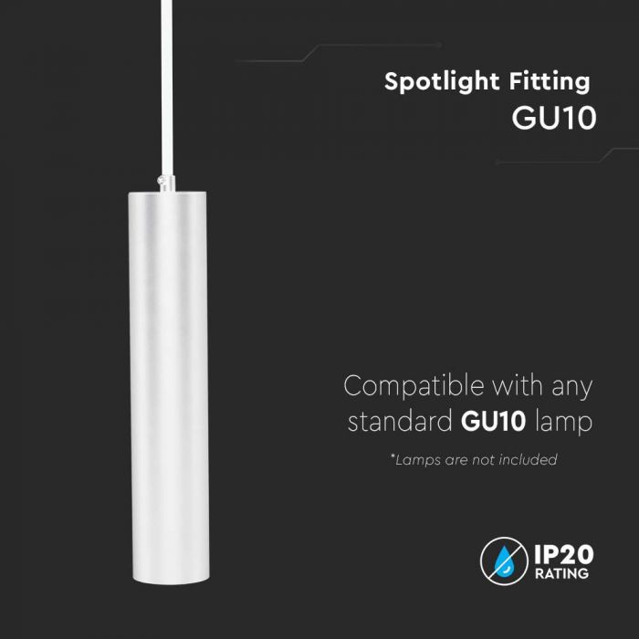 GU10 glödlampsram, vit, 60x300x1700mm, V-TAC