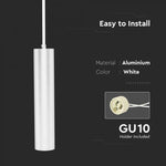 GU10 glödlampsram, vit, 60x300x1700mm, V-TAC