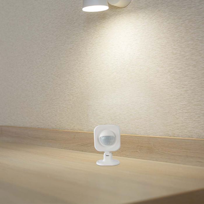 WIFI PIR sensors, saderīgs ar lietotni V-TAC Smart Light vai Alexa un Google Home, 2xAAA,  2.4GHz,  1.5Vx2,