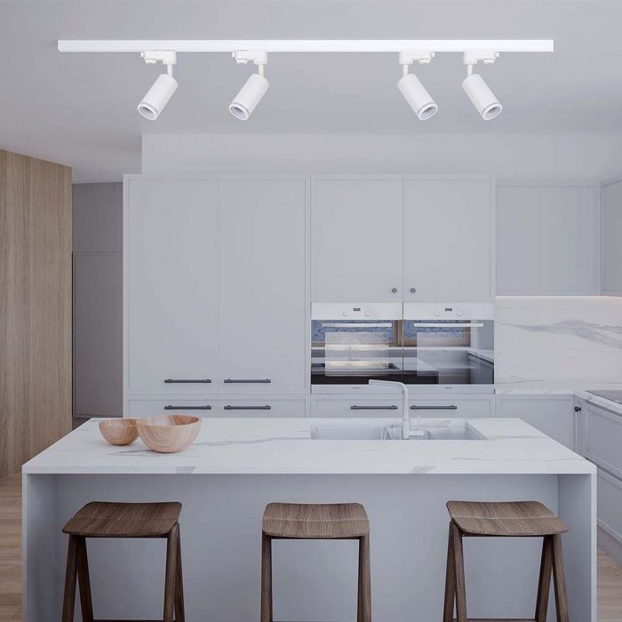 Светодиодный трековый светильник GU10, V-TAC, IP20, белый