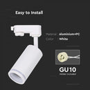 Светодиодный трековый светильник GU10, V-TAC, IP20, белый