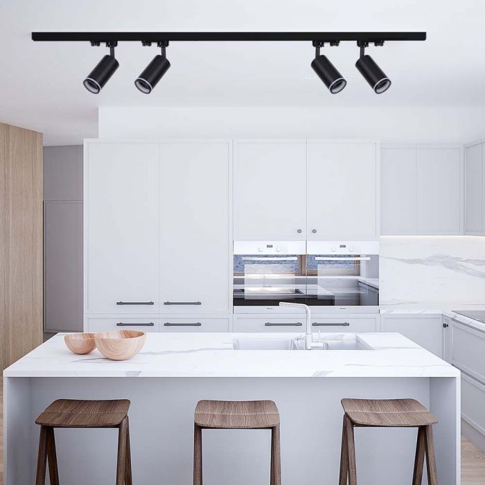 GU10 LED Track light, V-TAC, IP20, black