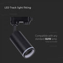 GU10 LED Track light, V-TAC, IP20, black