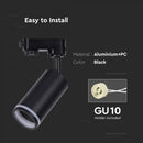 GU10 LED Track light, V-TAC, IP20, black