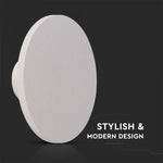 12W(1200Lm) LED dome light, round, white, V-TAC, IP65, warm white light 3000K