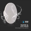 12W(1200Lm) LED kuppelvalgusti, ümmargune, valge, V-TAC, IP65, neutraalne valge 4000K