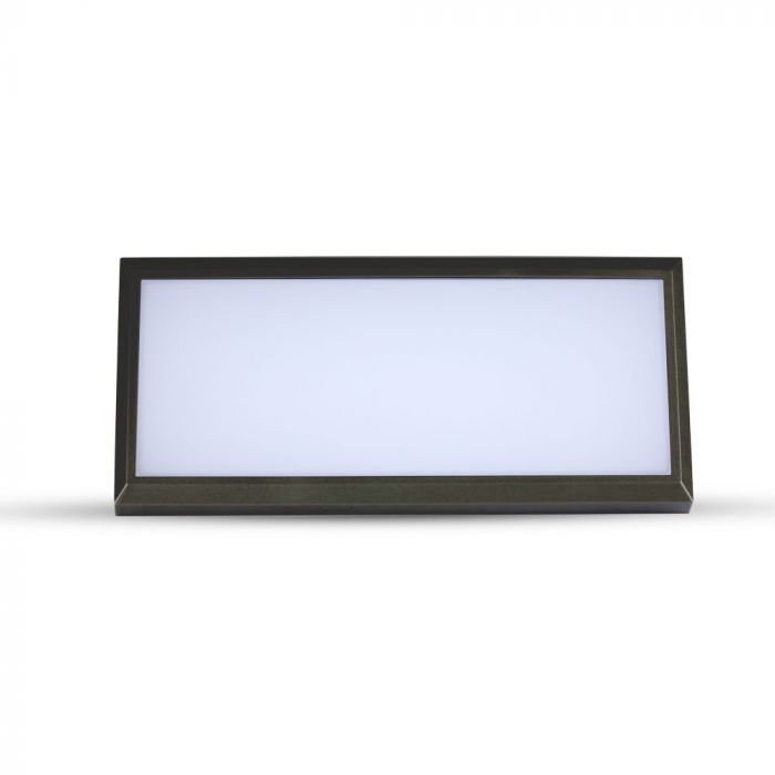 12W(1250Lm) LED Facade light, square shape, V-TAC, IP65, black, warm white light 3000K