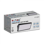 12W(1250Lm) LED Facade light, square shape, V-TAC, IP65, black, neutral white light 4000K