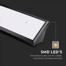 12W(1250Lm) LED Facade light, square shape, V-TAC, IP65, black, warm white light 3000K
