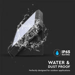 12W(1250Lm) LED Facade light, square shape, V-TAC, IP65, black, neutral white light 4000K