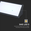 20W(2045Lm) LED Facade light, square shape, V-TAC, IP65, black, cold white light 6400K