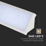 12W(1250Lm) LED Facade light, square shape, V-TAC, IP65, white, warm white light 3000K