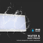 12W(1250Lm) LED Facade light, square shape, V-TAC, IP65, white, warm white light 3000K