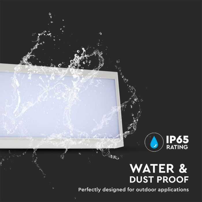 12W(1250Lm) LED Facade light, square shape, V-TAC, IP65, white, warm white light 3000K
