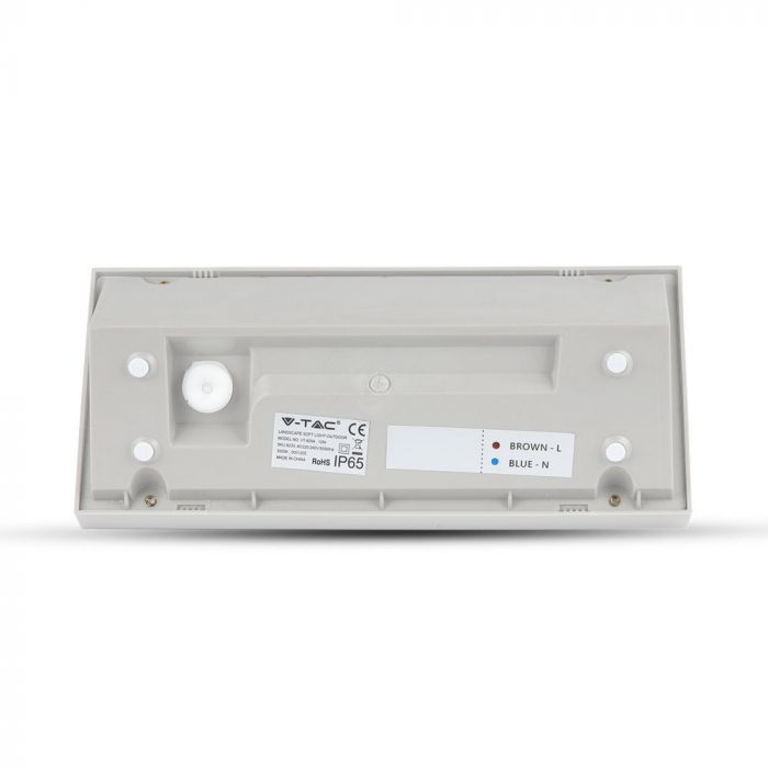 Фасадный светодиодный светильник 12W(1250Lm), квадратный, V-TAC, IP65, белый, холодный белый 6400K