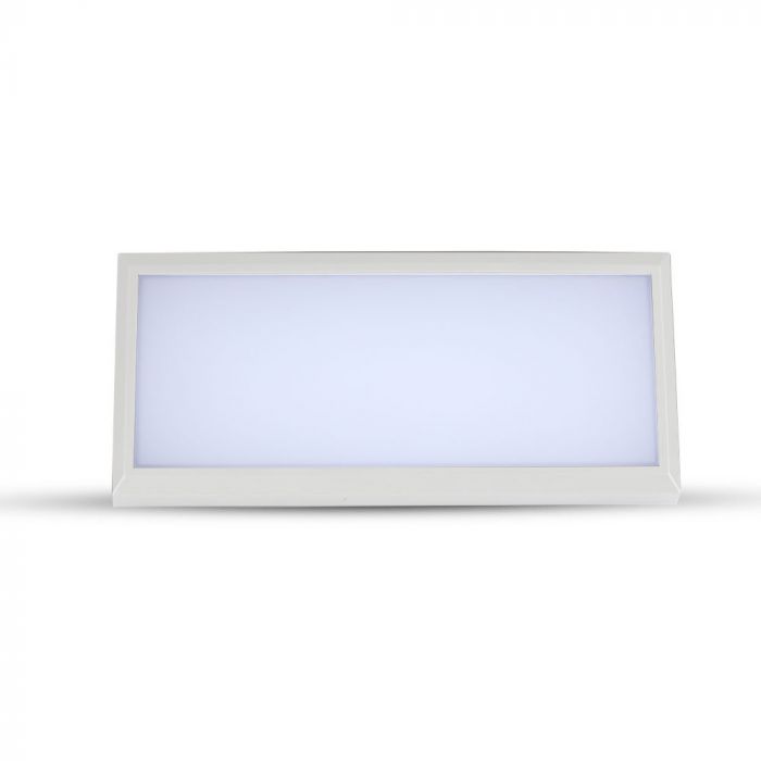 12W(1250Lm) LED Fasādes gaismeklis, kvadrāta formas, V-TAC, IP65, balts, auksti balta gaisma 6400K
