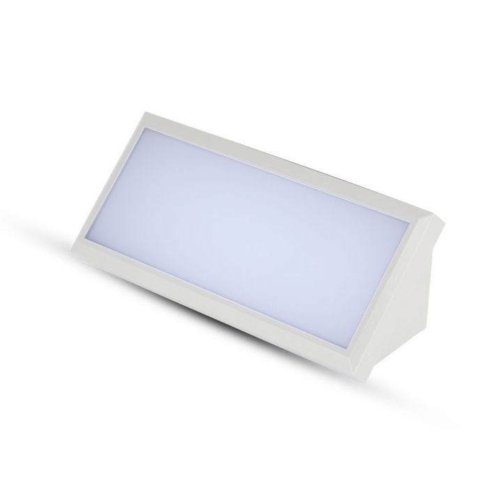 12W(1250Lm) LED fassaadivalgusti, kandiline, V-TAC, IP65, valge, soe valge valgus 3000K