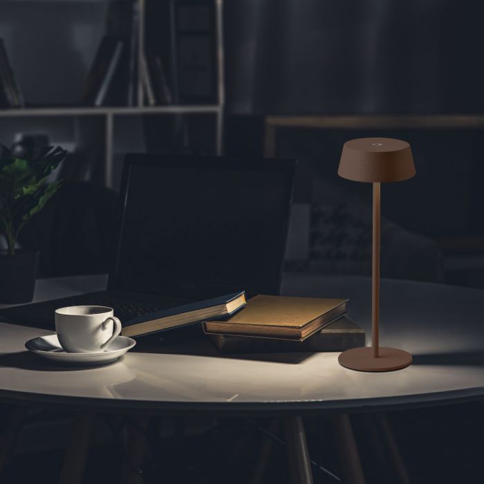 2W(200Lm) 5V, 2A LED Table lamp, V-TAC, IP54, dimmable, brown, warm white light 3000K