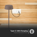 2W(200Lm) 5V, 2A LED Table lamp, V-TAC, IP54, dimmable, brown, warm white light 3000K