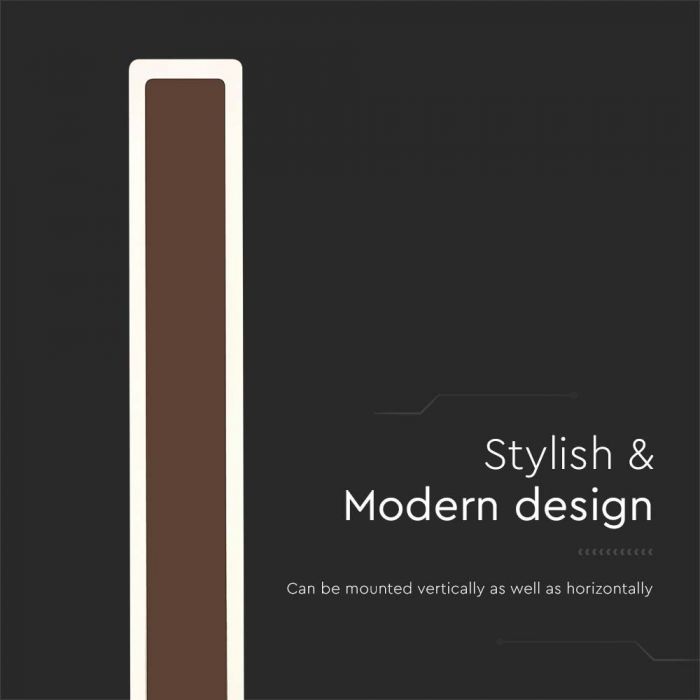 17W(2330Lm) LED sienas gaismeklis, V-TAC, IP65, brūns, neitrāli balta gaisma 4000K