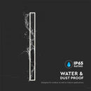 Светодиодный фасадный светильник 17Вт(2330Лм), V-TAC, IP65, черный, нейтральный белый 4000К