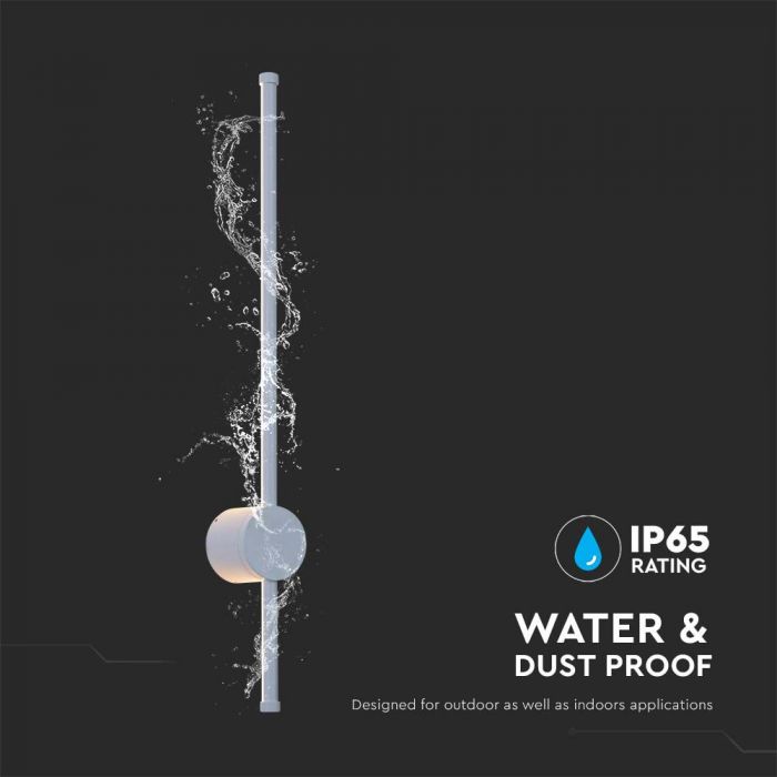 12W(1400Lm) LED Fasādes gaismeklis, V-TAC, IP65, balts, silti balta gaisma 3000K