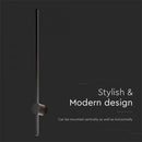 12W(1400Lm) LED-fassaadivalgusti, V-TAC, IP65, must, neutraalne valge 4000K