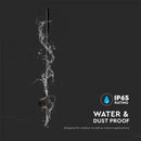 12W(1400Lm) LED Fasādes gaismeklis, V-TAC, IP65, melns, silti balta gaisma 3000K