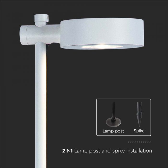 6W(520Lm) LED-downlight, V-TAC, IP65, vit, varmvitt ljus 3000K