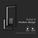20W(2660Lm) LED Fasādes gaismeklis, V-TAC, IP20, melns, neitrāli balta gaisma 4000K