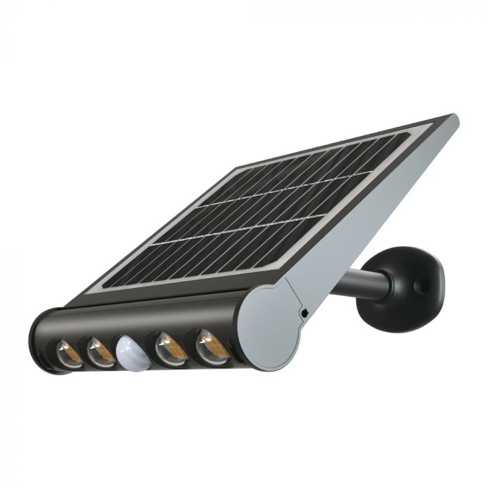 8W(950Lm) LED-solarmatur med PIR-sensor, V-TAC, IP65, varmvitt ljus 3000K