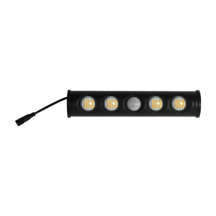 8W(950Lm) LED-solarmatur med PIR-sensor, V-TAC, IP65, varmvitt ljus 3000K