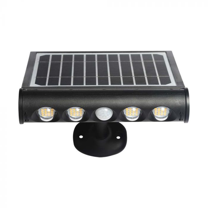 8W(950Lm) LED-solarmatur med PIR-sensor, V-TAC, IP65, varmvitt ljus 3000K
