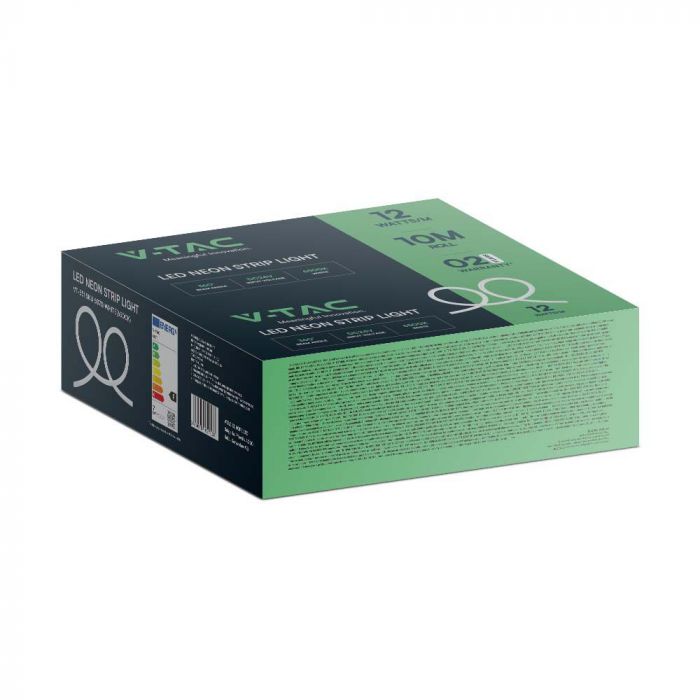 Лента светодиодная NEON FLEX белая 12 Вт/м, 24 В, V-TAC, 10 м, IP20, SMD2835, холодный белый 6500K