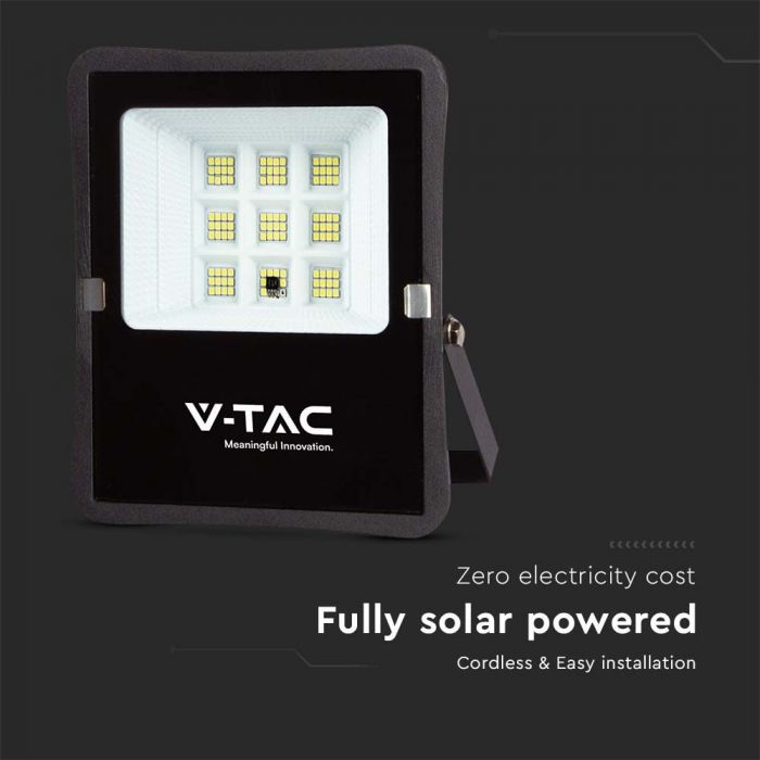 6W(400Lm) LED Floodlight with Solar 5000mAh, 6W DC:3.2V, IP65, neutral white light 4000K