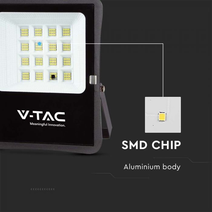 12W (1200Lm) LED-strålkastare med solcell, DC:3,2V, IP65, neutralt vitt ljus 4000K