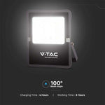 20W (2400Lm) светодиодный прожектор с солнечной панелью 20W DC:3.2V, 20000mAh, IP65, нейтральный белый 4000K